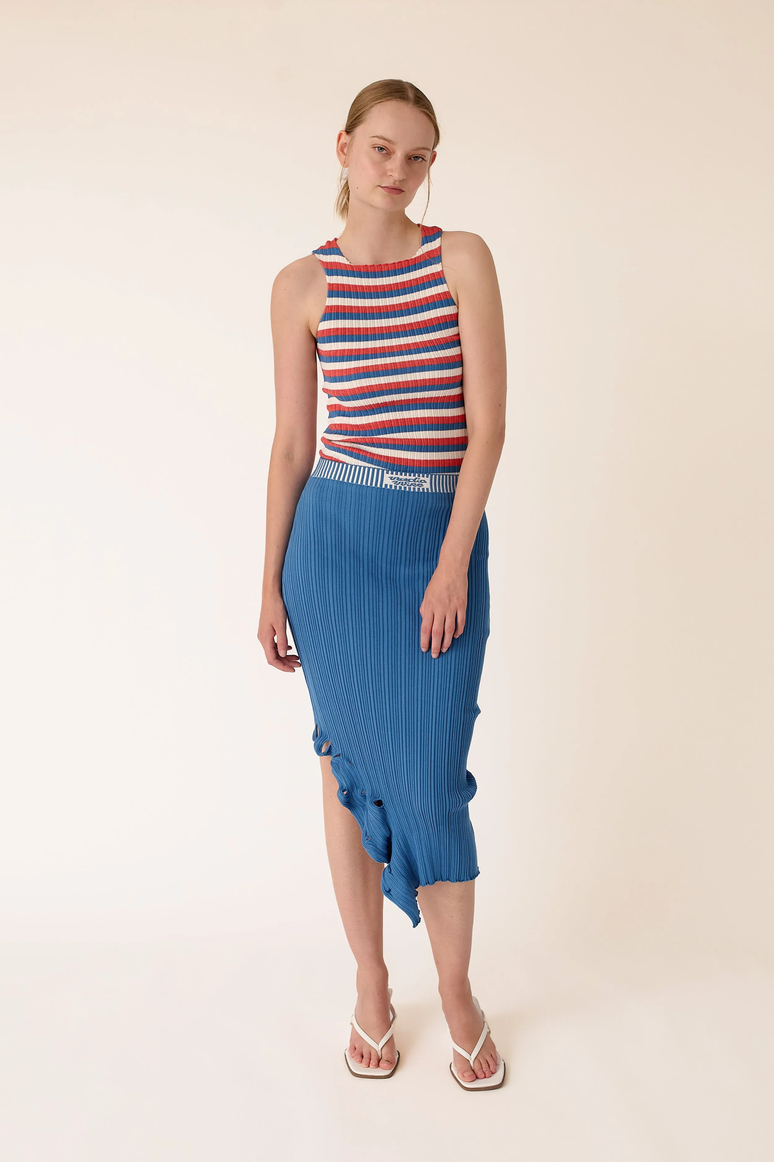 Scallop Rib Pencil Skirt