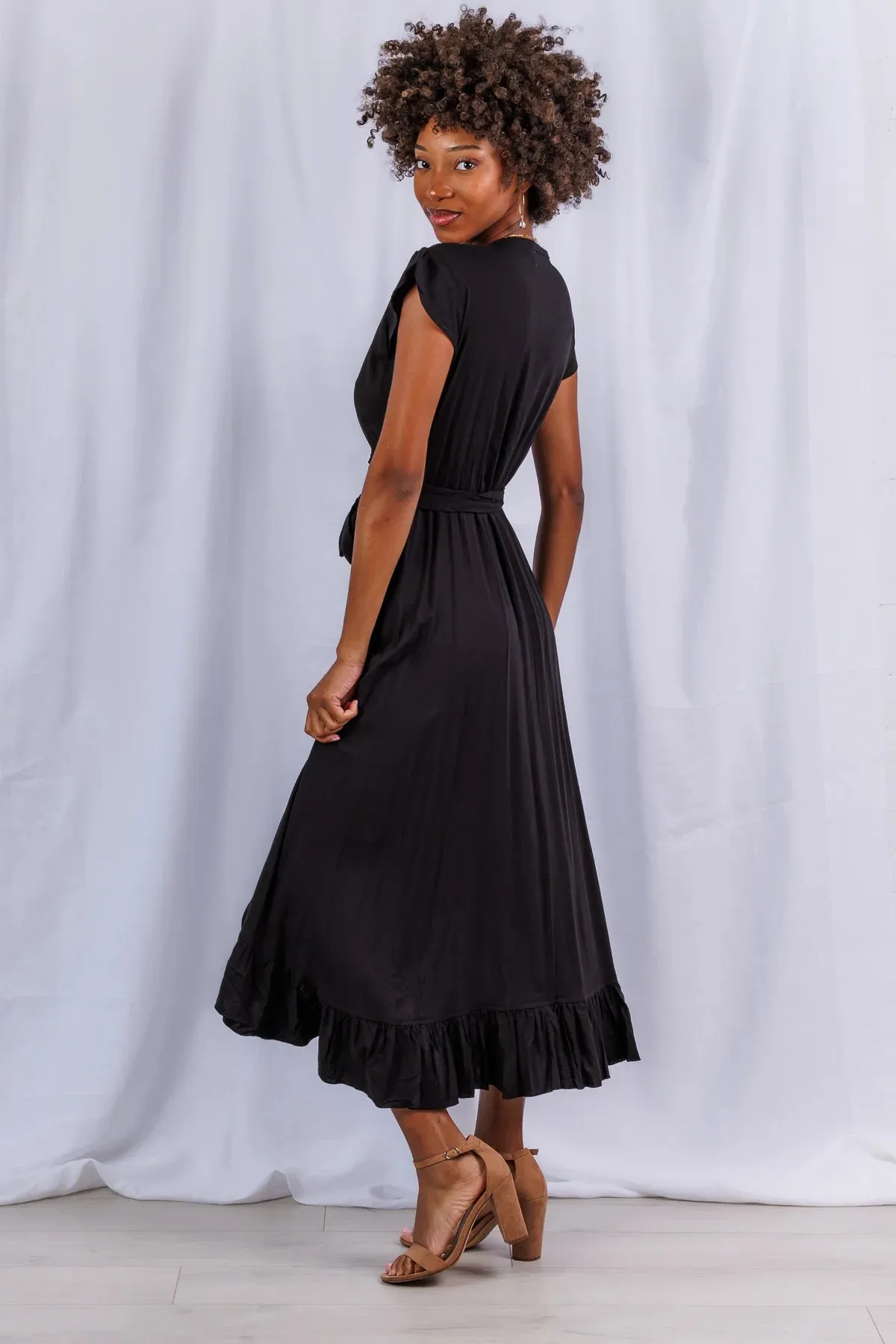 Sea Lustre Havana Maxi Wrap Dress Black
