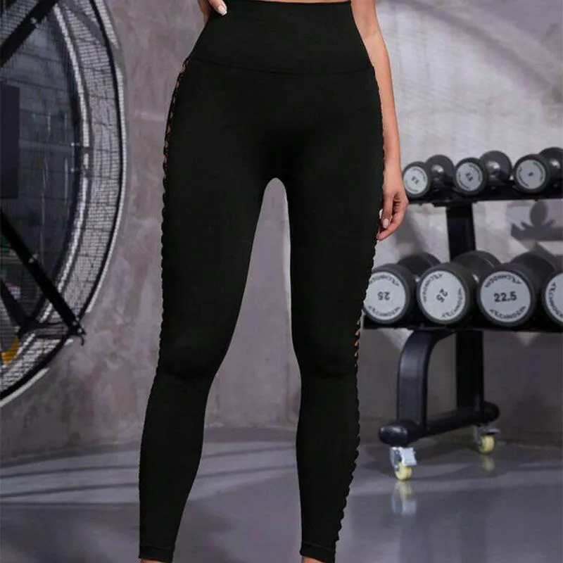Seamless Hollow Tie Dye Leggings