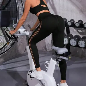 Seamless Hollow Tie Dye Leggings