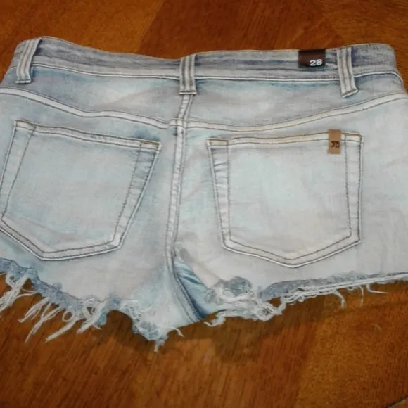 Sequin denim shorts