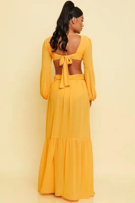 SEXY MAXI DRESS WITH OPEN BACK