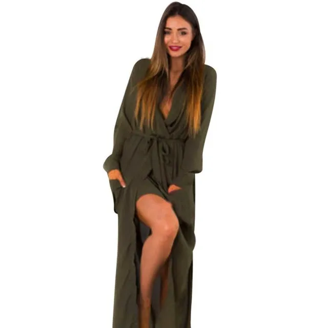 Sexy Split Maxi Long Shirt Dress