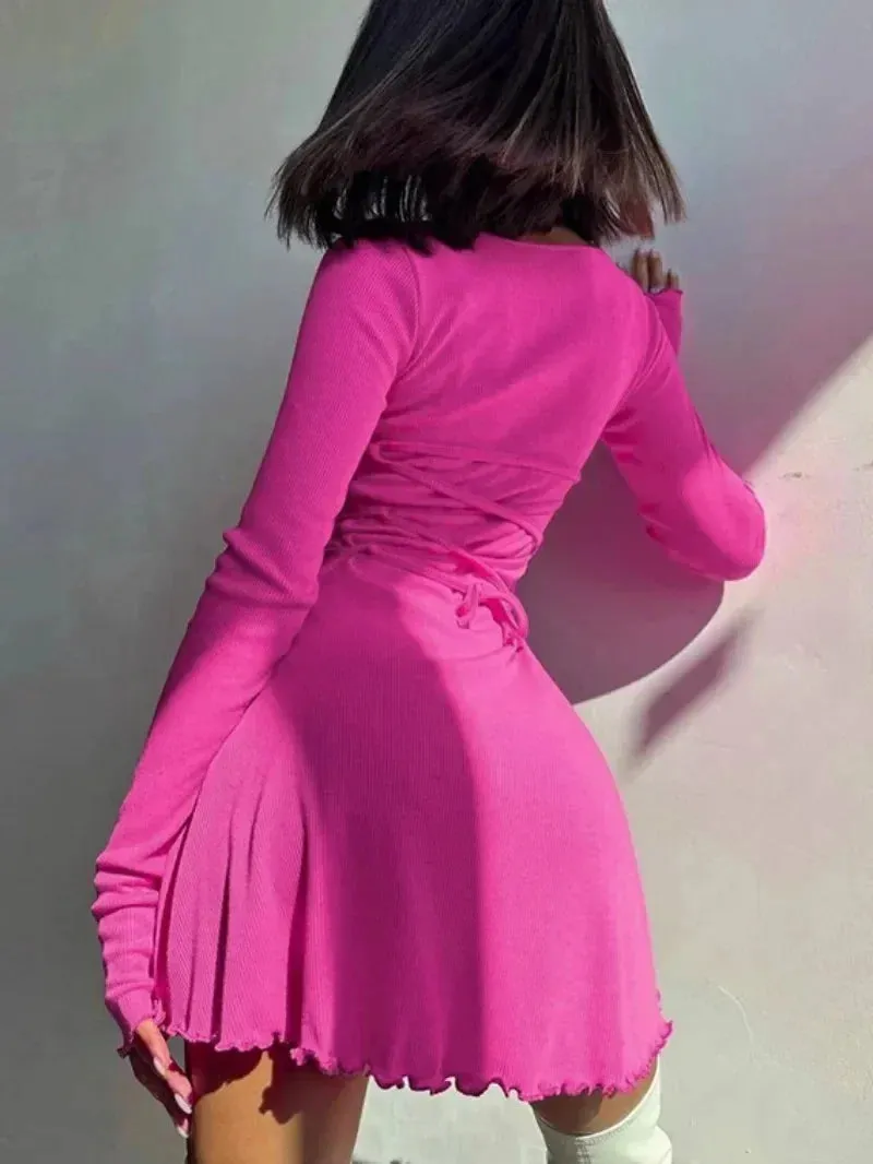 Sexy Tunics High Waist Bandage A-line Short Dresses