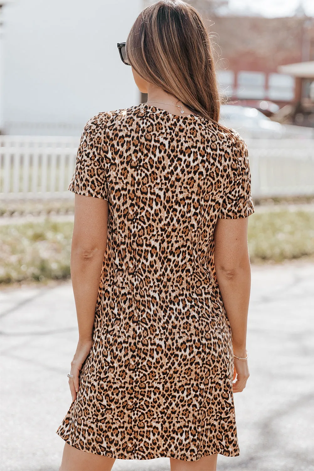 Short Sleeve A-line Mini Dress