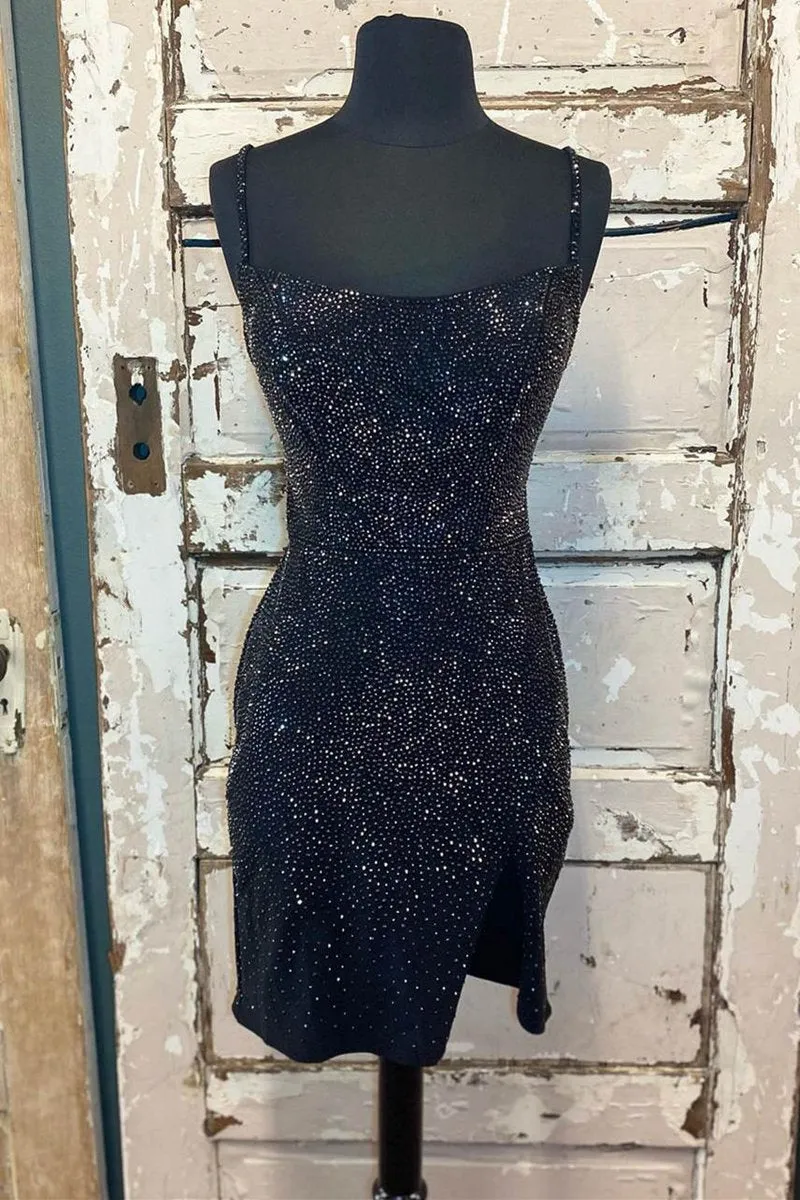 Short Tight Homecoming Dresses with Lace Up