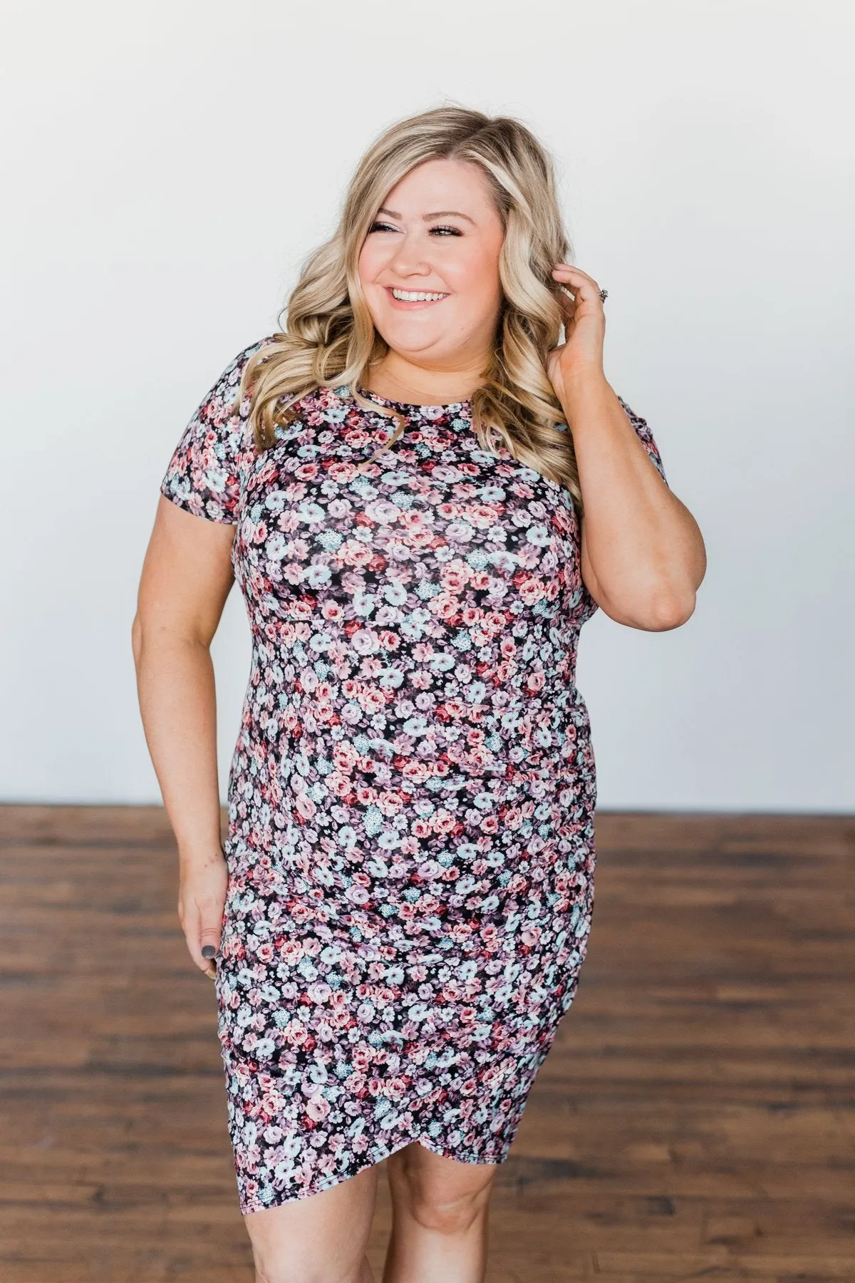 Show You Around Floral Dress- Pink & Purple Tones
