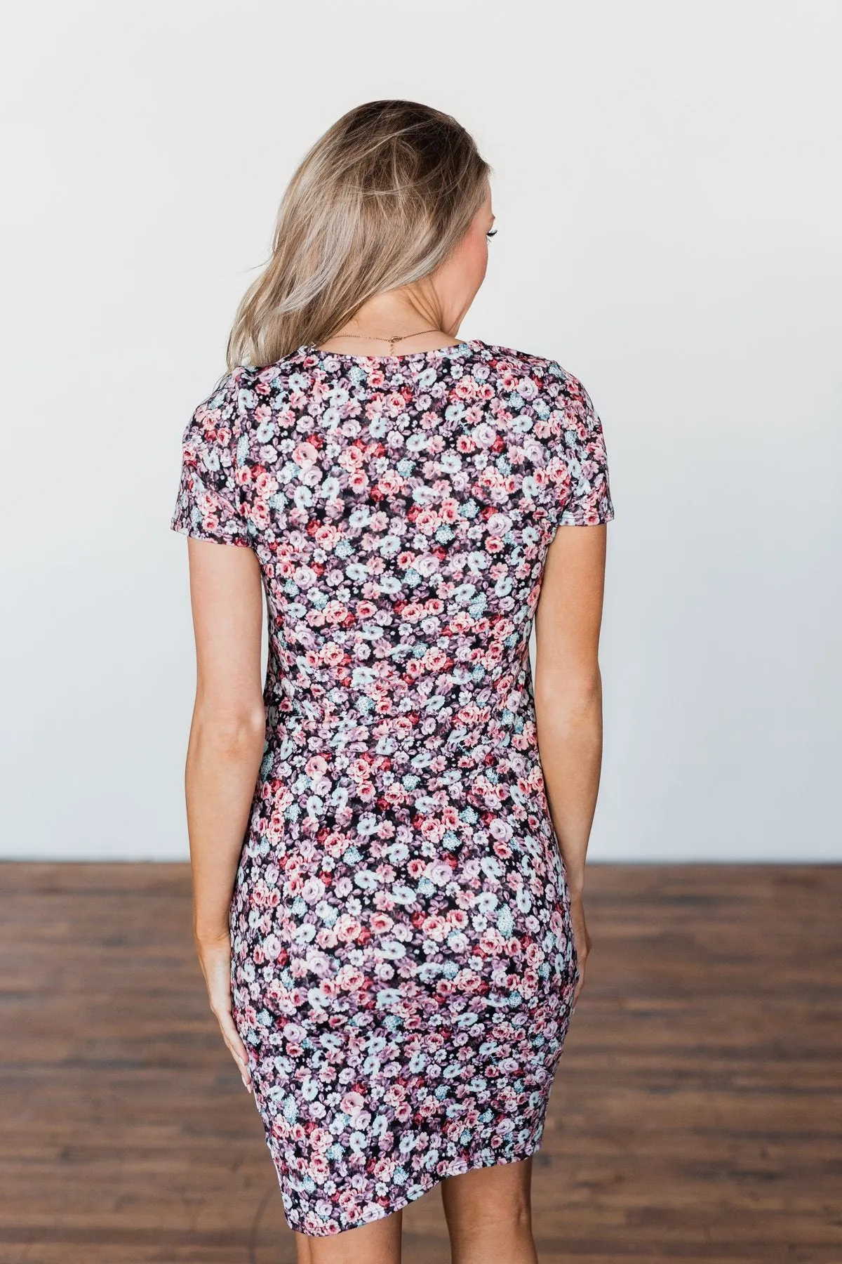 Show You Around Floral Dress- Pink & Purple Tones