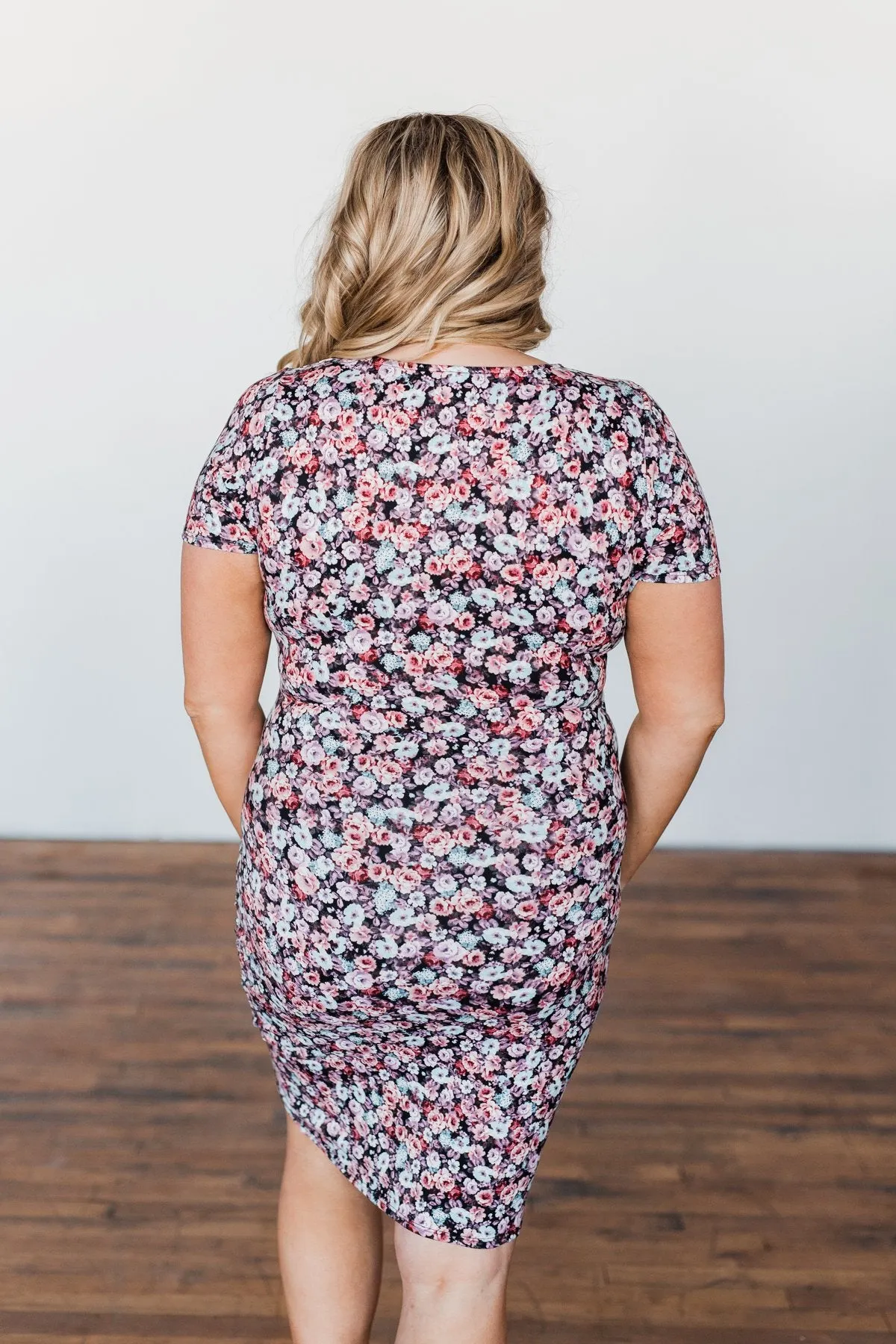 Show You Around Floral Dress- Pink & Purple Tones