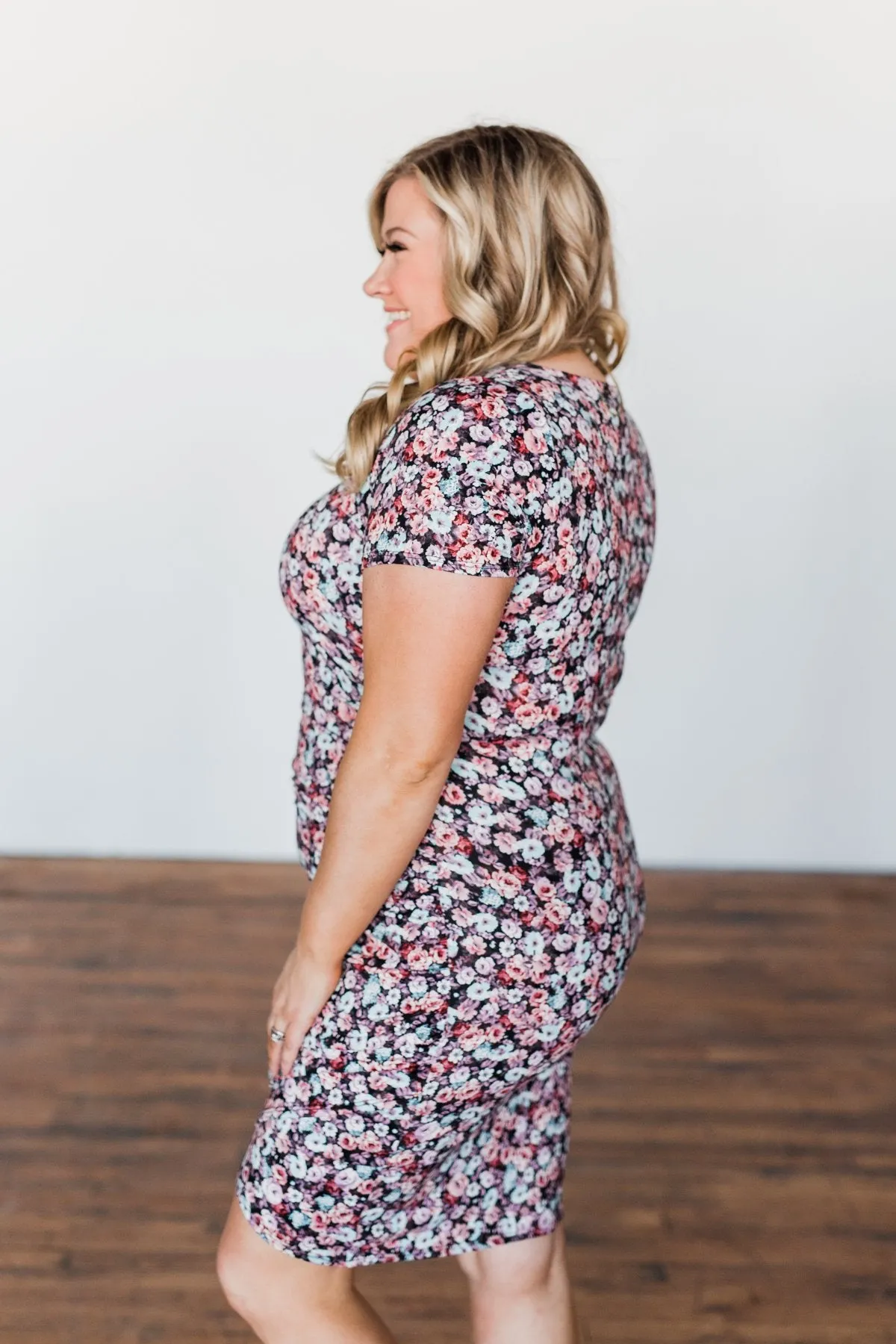 Show You Around Floral Dress- Pink & Purple Tones