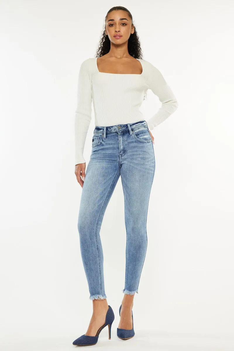 Silvanna Mid Rise Ankle Skinny Jeans