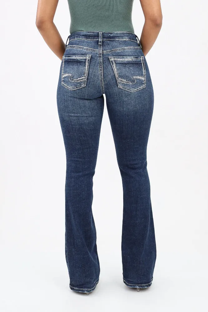 Silver Suki Mid Rise Slim Fit Bootcut Jeans - Blue