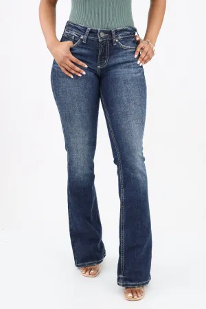 Silver Suki Mid Rise Slim Fit Bootcut Jeans - Blue