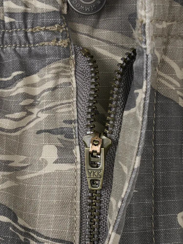 SIMWOOD Vintage Camouflage Cargo Shorts