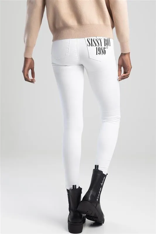 Sissyboy  Ladies Ryder Skinny Jeans White