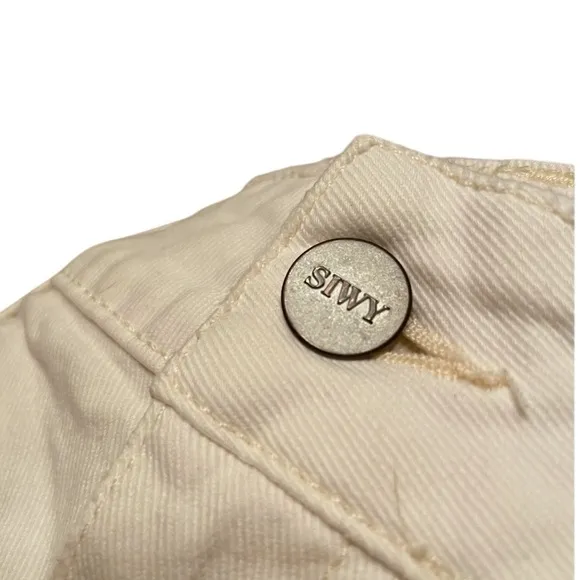 SIWY white denim shorts size 25