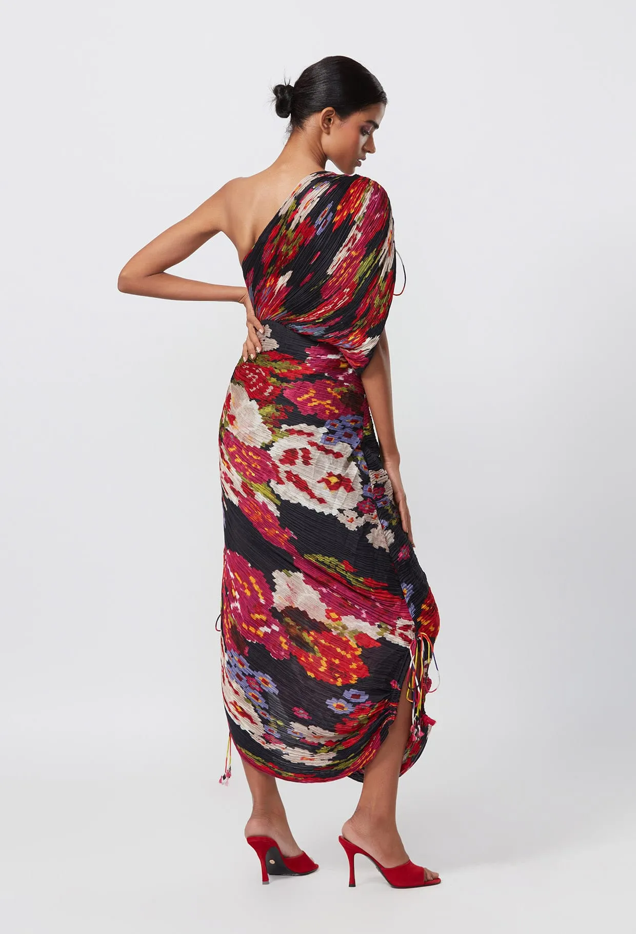 SK Sari Dress Floral Spectra - Ready To Ship