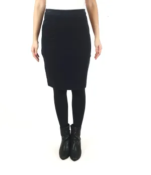 Skin & Threads navy thin cord pencil skirt size 2 (best fits 10)