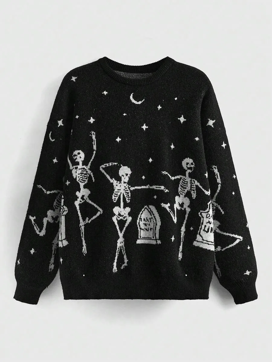 Skull Cozy Knit Sweater
