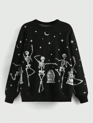 Skull Cozy Knit Sweater