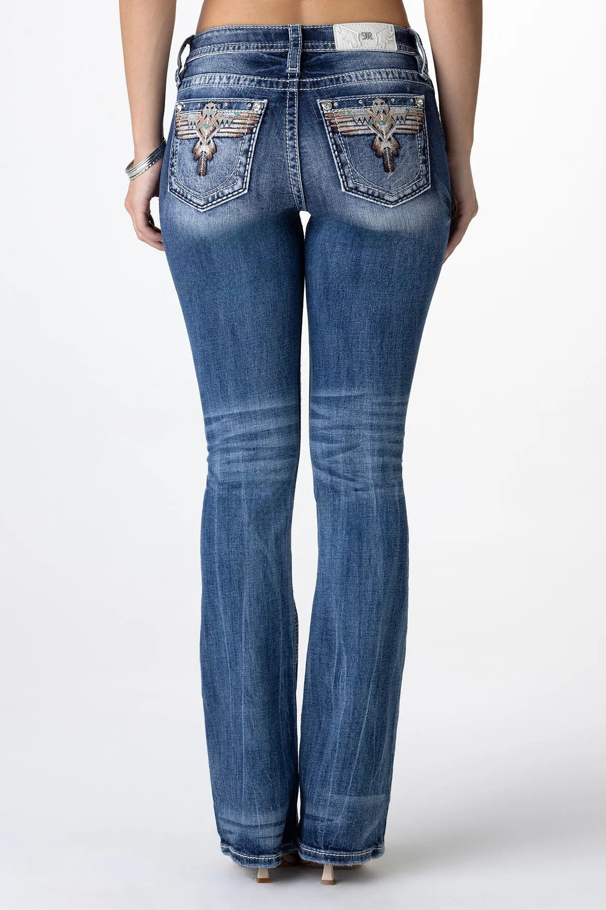 Sky Aztec Bootcut Jeans