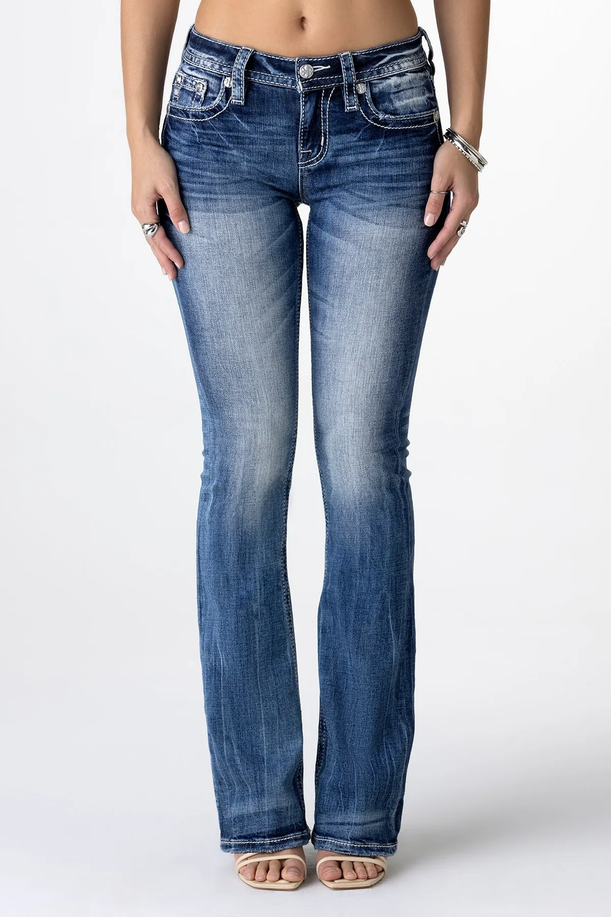 Sky Aztec Bootcut Jeans