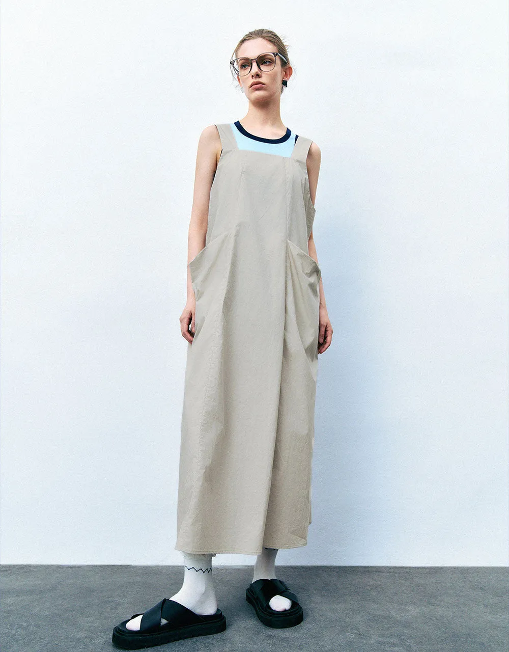 Sleeveless Straight A-Line Dress