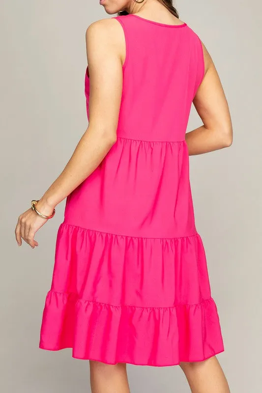 Sleeveless Tiered Dress