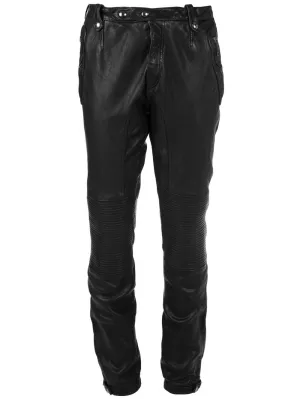Slim-Casual Leather Pants