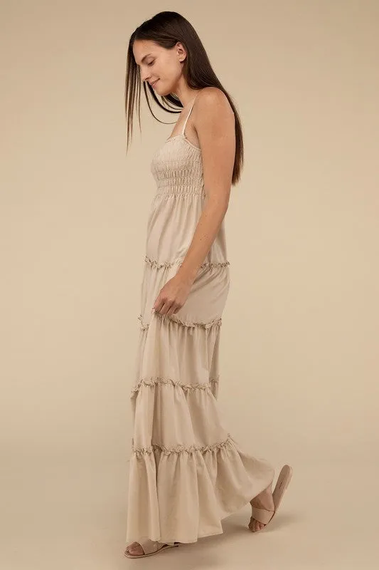 Smocked Tiered Maxi Dress