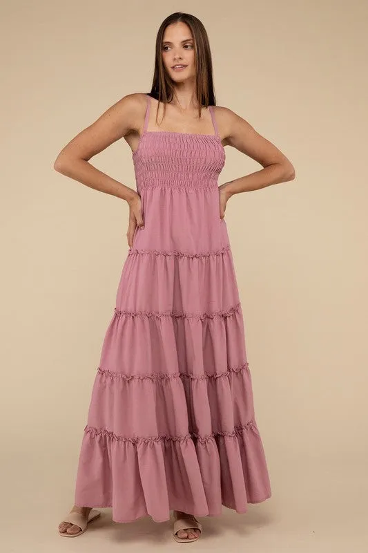 Smocked Tiered Maxi Dress