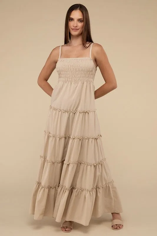 Smocked Tiered Maxi Dress