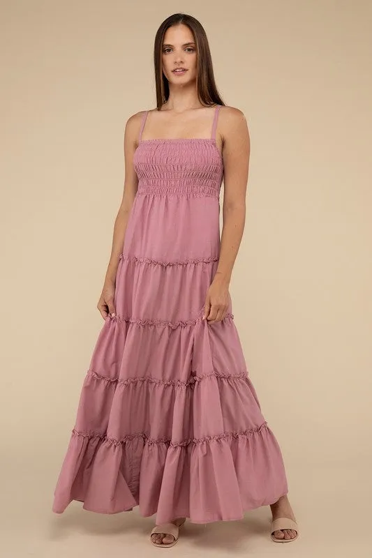 Smocked Tiered Maxi Dress