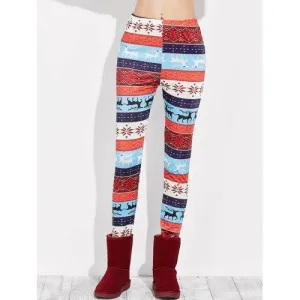 Snowflake Christmas Leggings - M