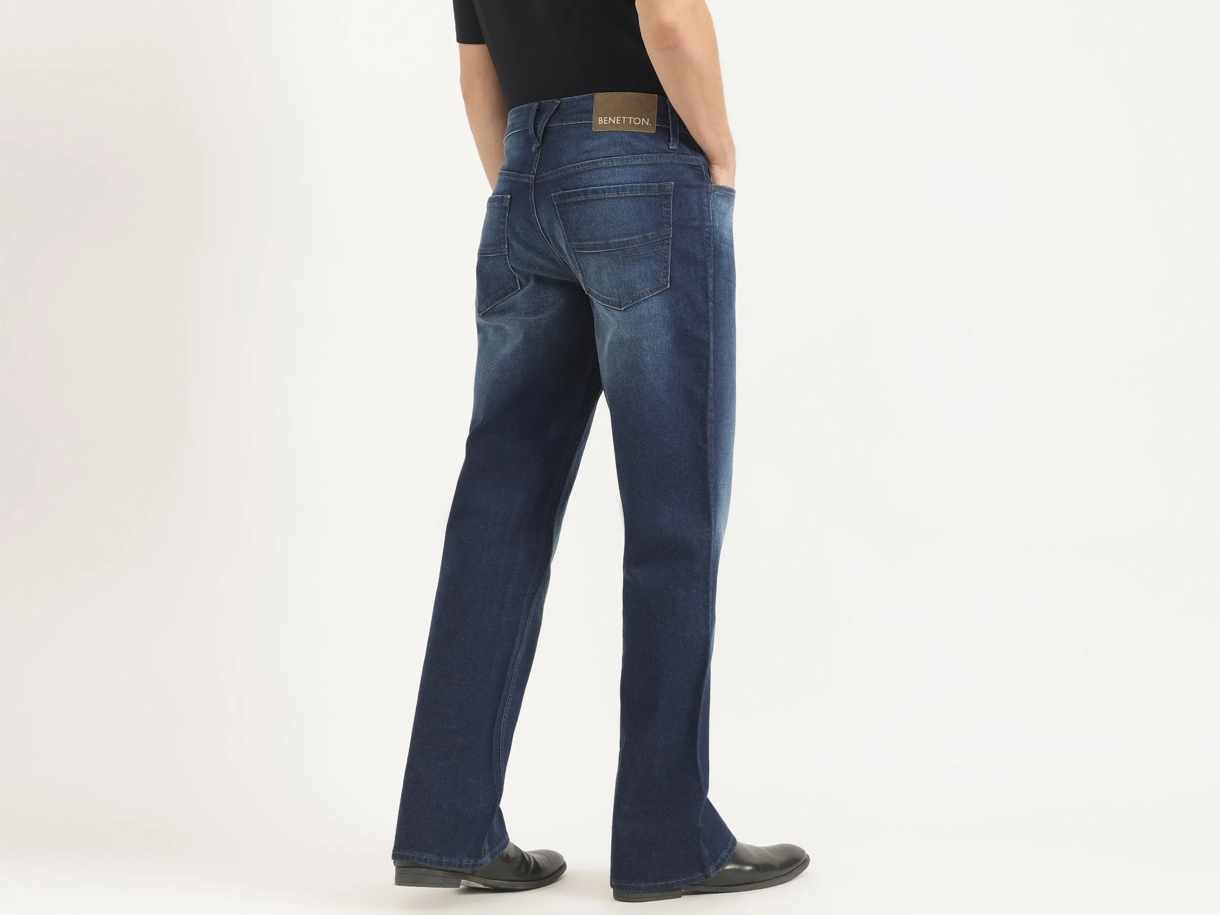 Solid Bootcut Fit Jeans