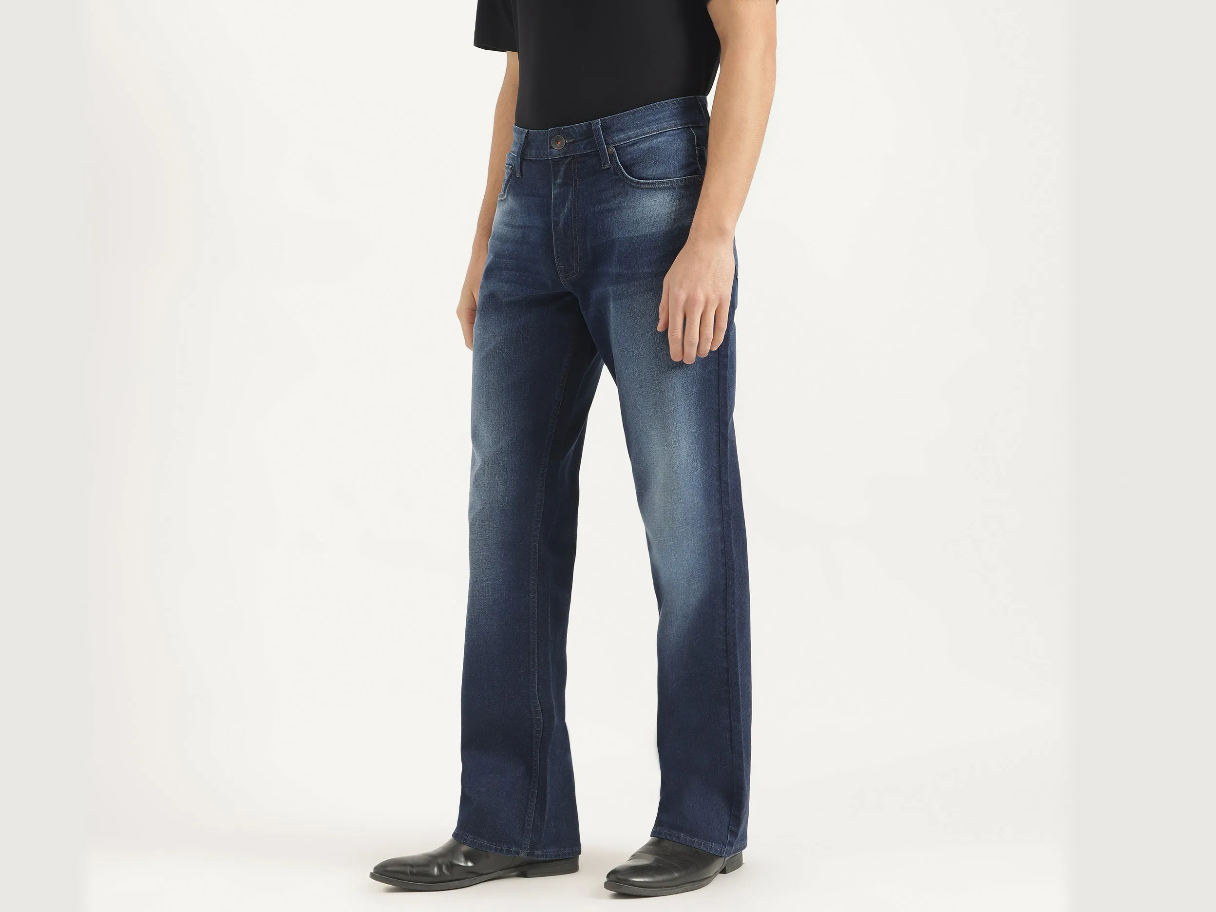 Solid Bootcut Fit Jeans