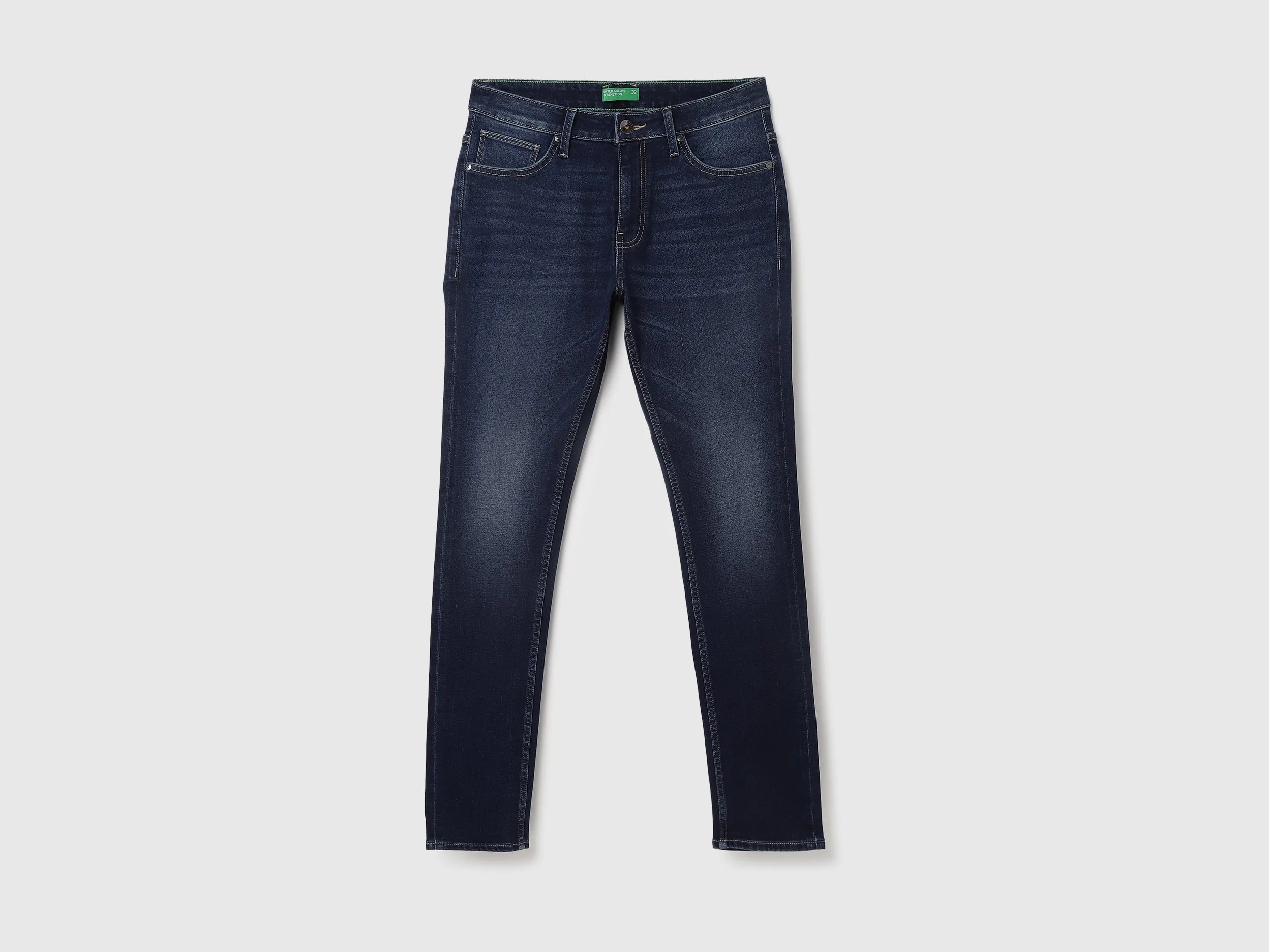 Solid Mid Rise Skinny Fit Jeans