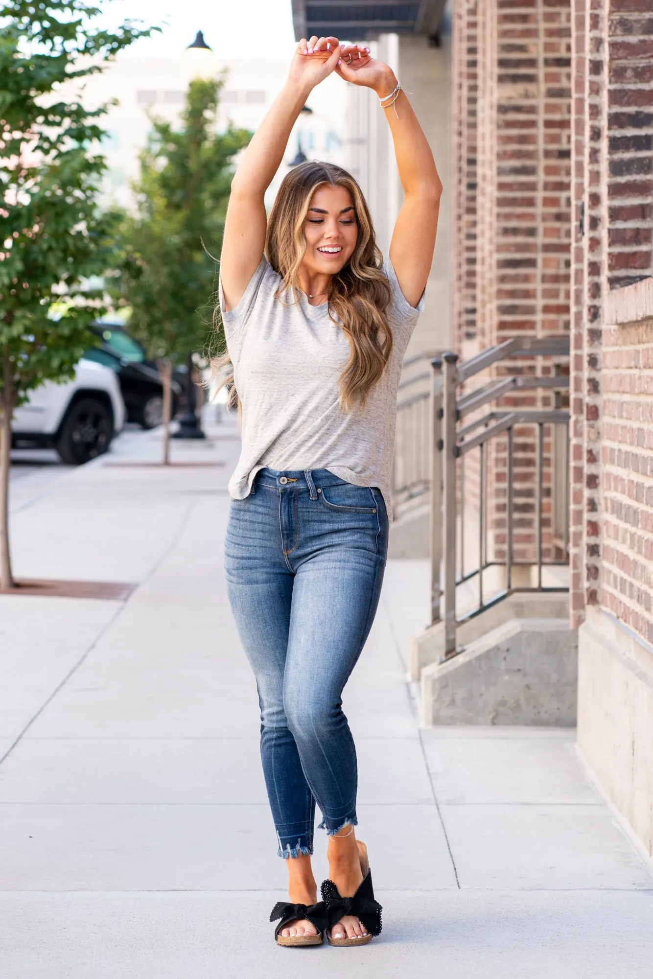 Sophia High Rise Ankle Skinny