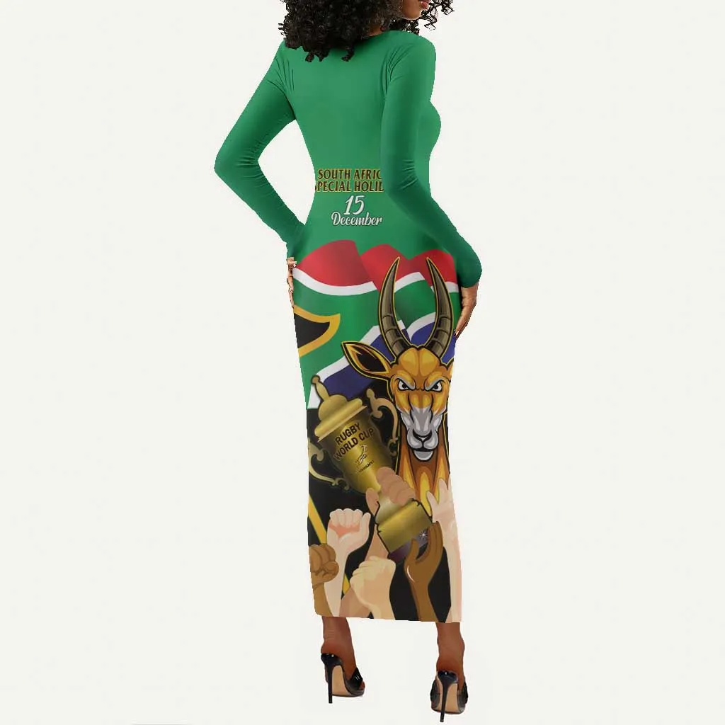 South Africa Special Holiday Long Sleeve Bodycon Dress Springboks Champions Celebration Rugby Is My Soul LT14