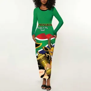 South Africa Special Holiday Long Sleeve Bodycon Dress Springboks Champions Celebration Rugby Is My Soul LT14