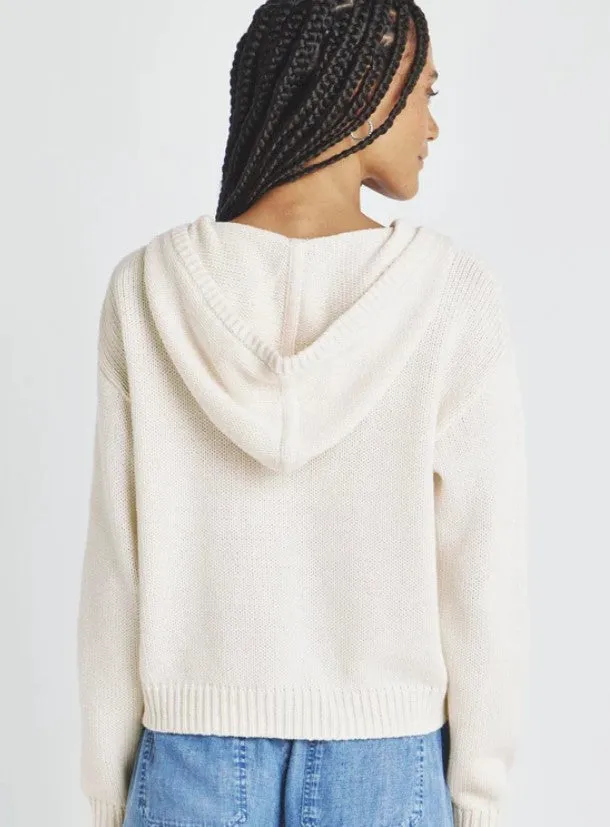 Splendid Vero Zip Up Hoodie Sweater - Moonstone