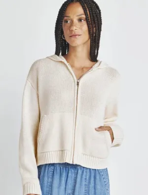 Splendid Vero Zip Up Hoodie Sweater - Moonstone