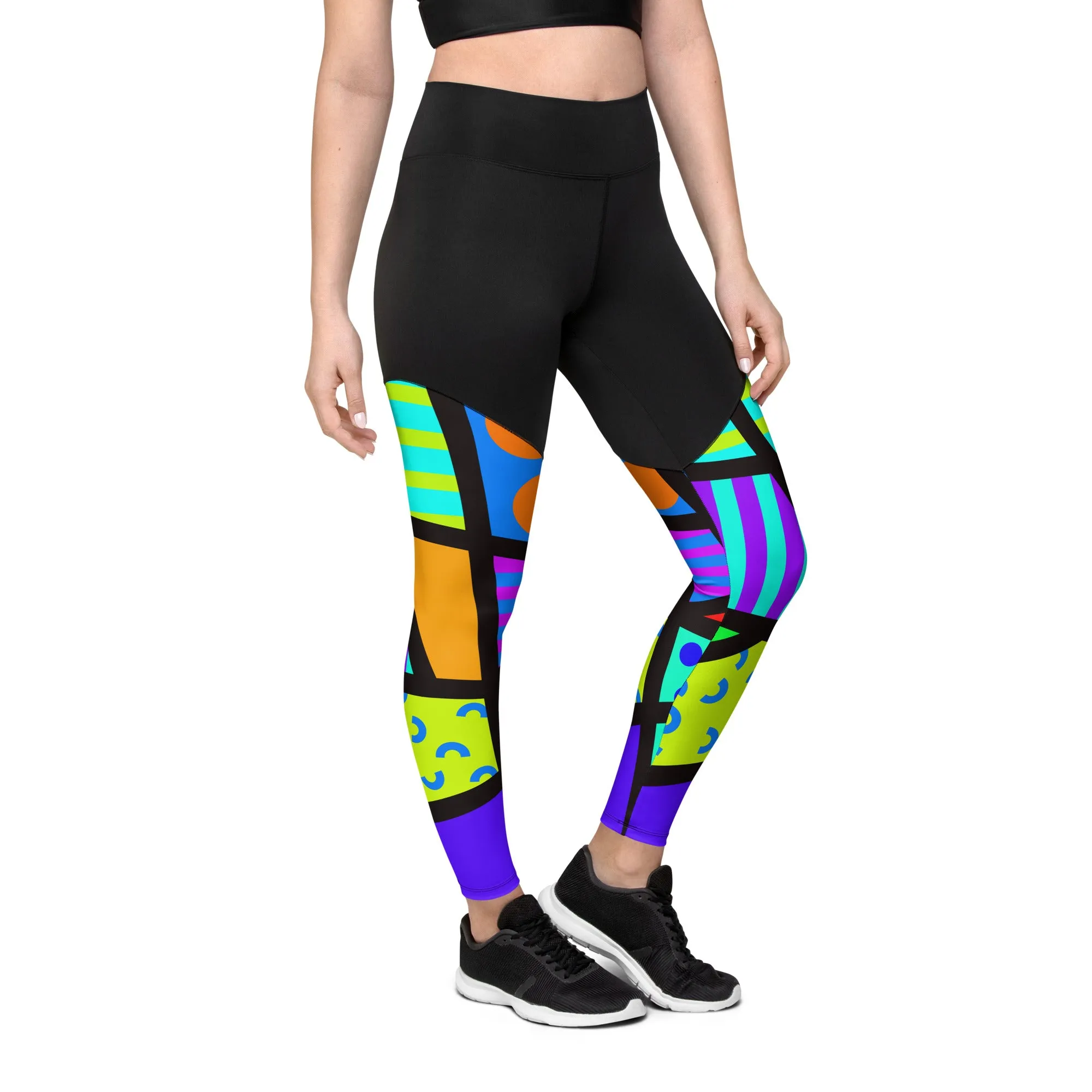 Sports Leggings, Memphis Harajuku