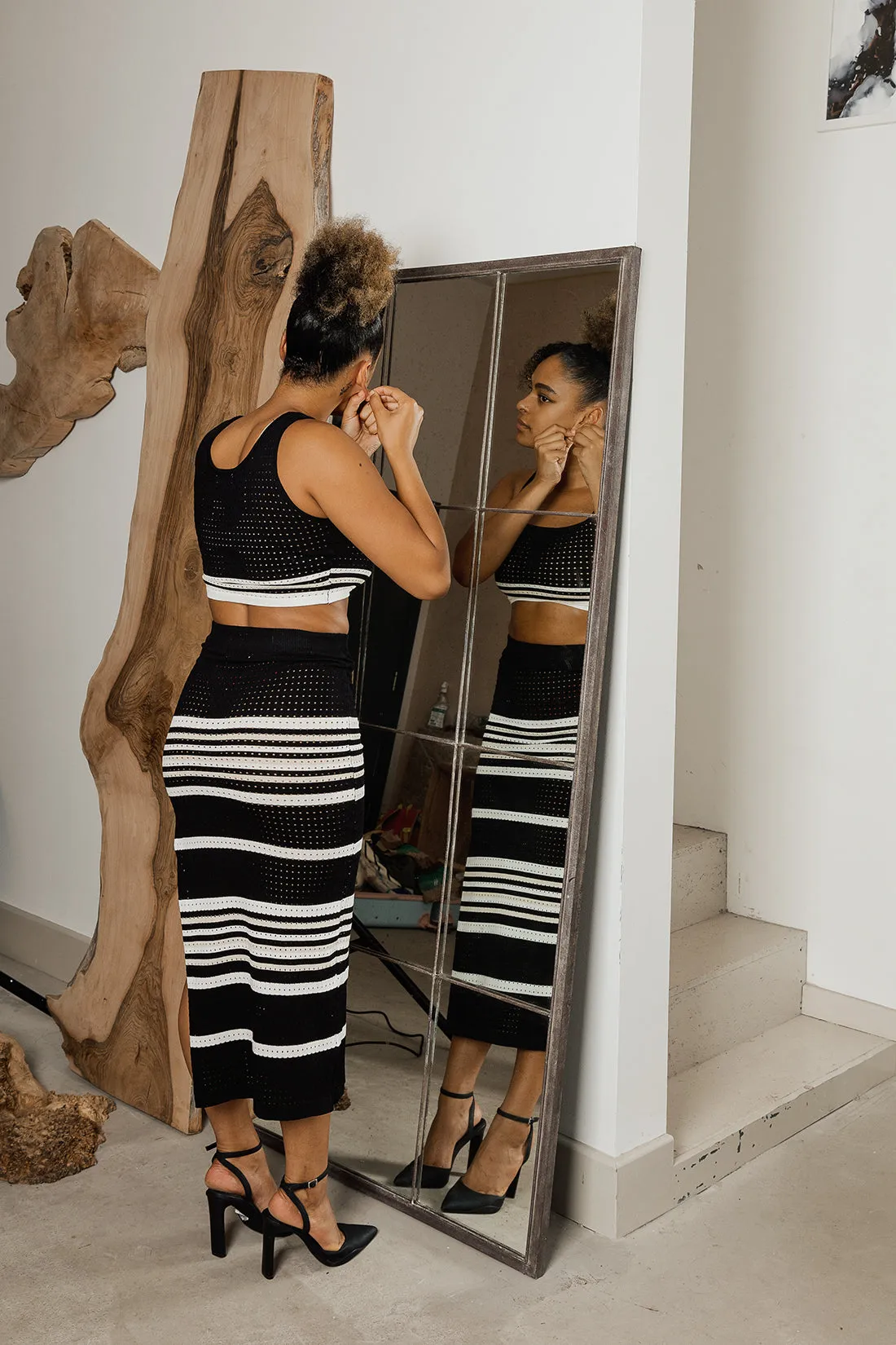 Sports Style Pencil Slit Skirt