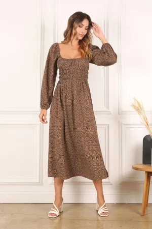 Square Neck Puff Dress