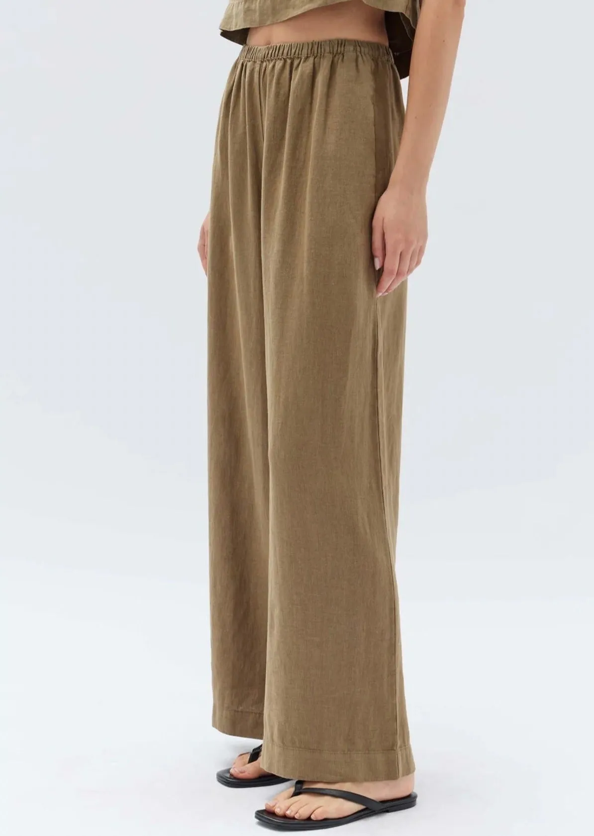 Stella Linen Pants Pea