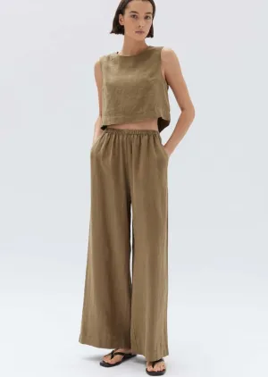 Stella Linen Pants Pea