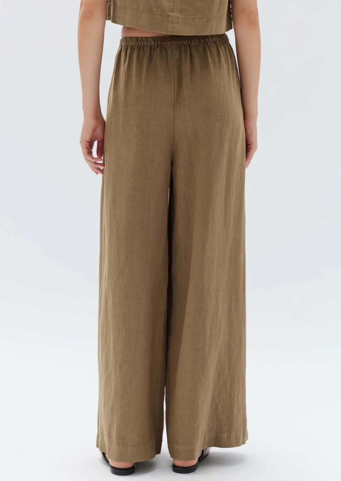 Stella Linen Pants Pea