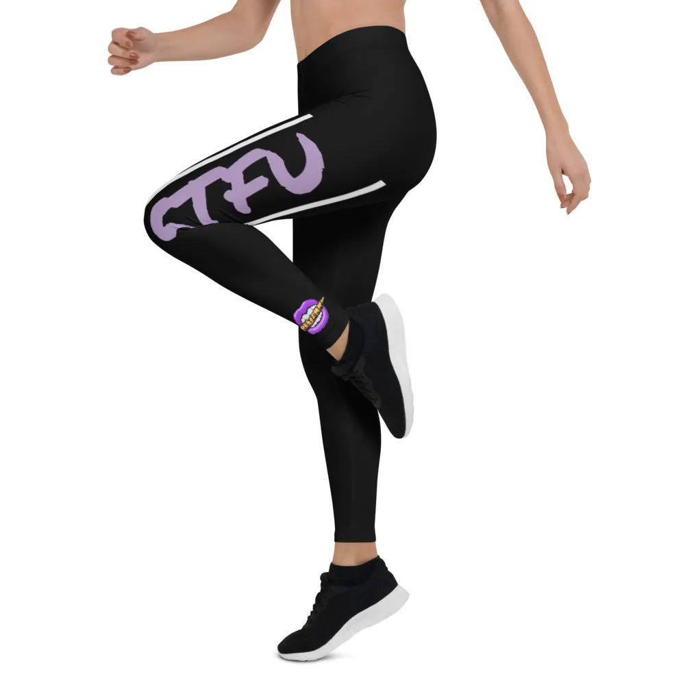 STFU Electric Purple Logo Leggings