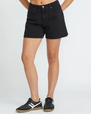 Stoned Boyfriend Shorts - BLACK